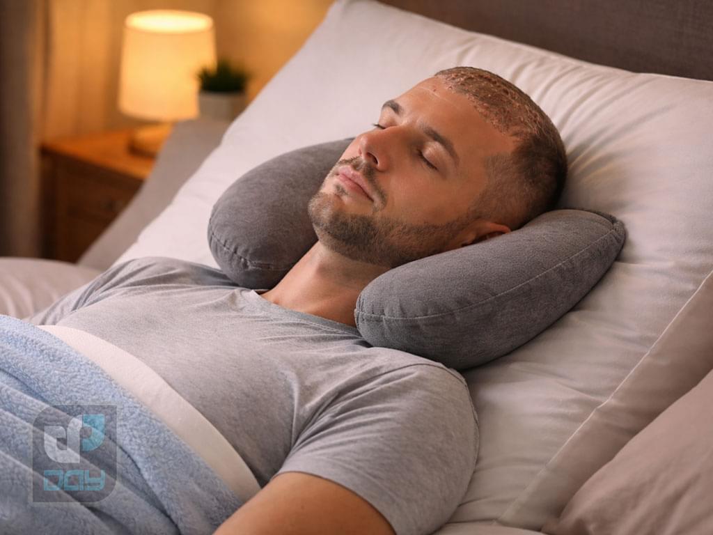 بهترین حالت خوابیدن بعد از کاشت مو؛ راهنمای شب اول و مراقبتهای خواب 2 نحوه صحیح خوابیدن بعد از کاشت مو-5